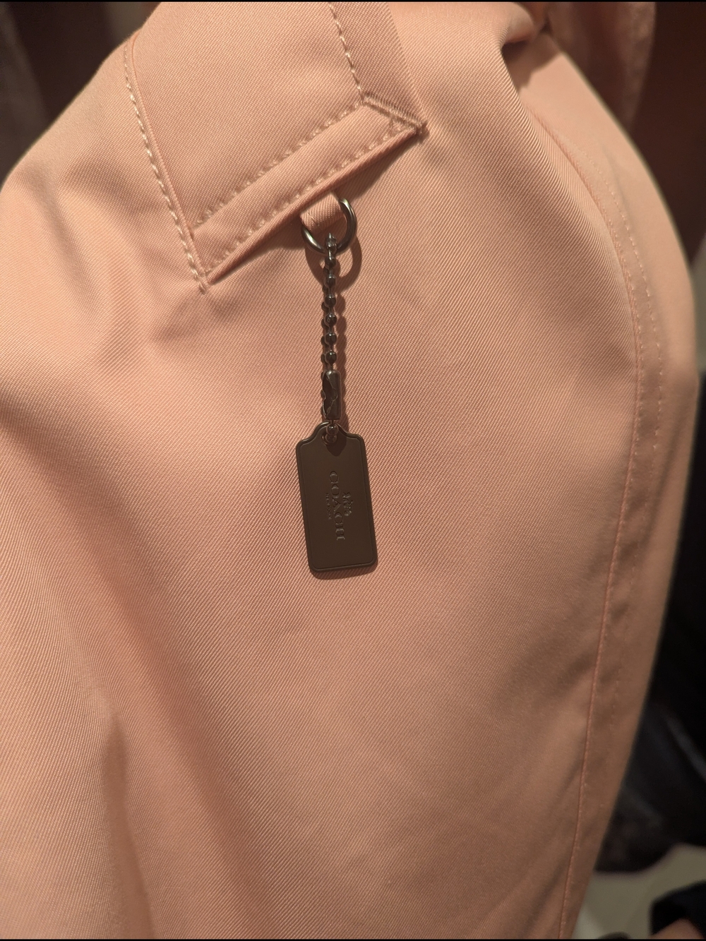 Coach Double-Breasted Trench Coat in Blush Pink - Picture 7 of 8